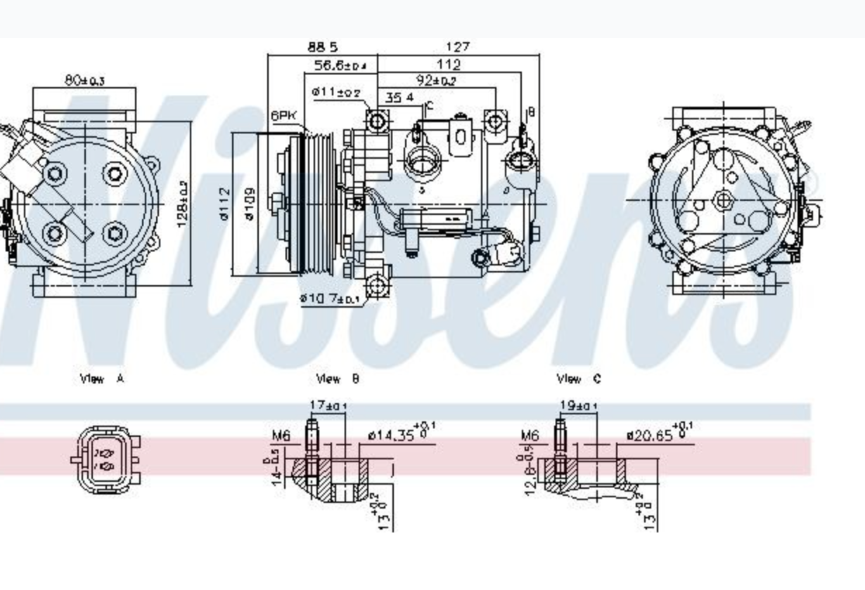 NISSENS 891201 Compressore aria condizionata