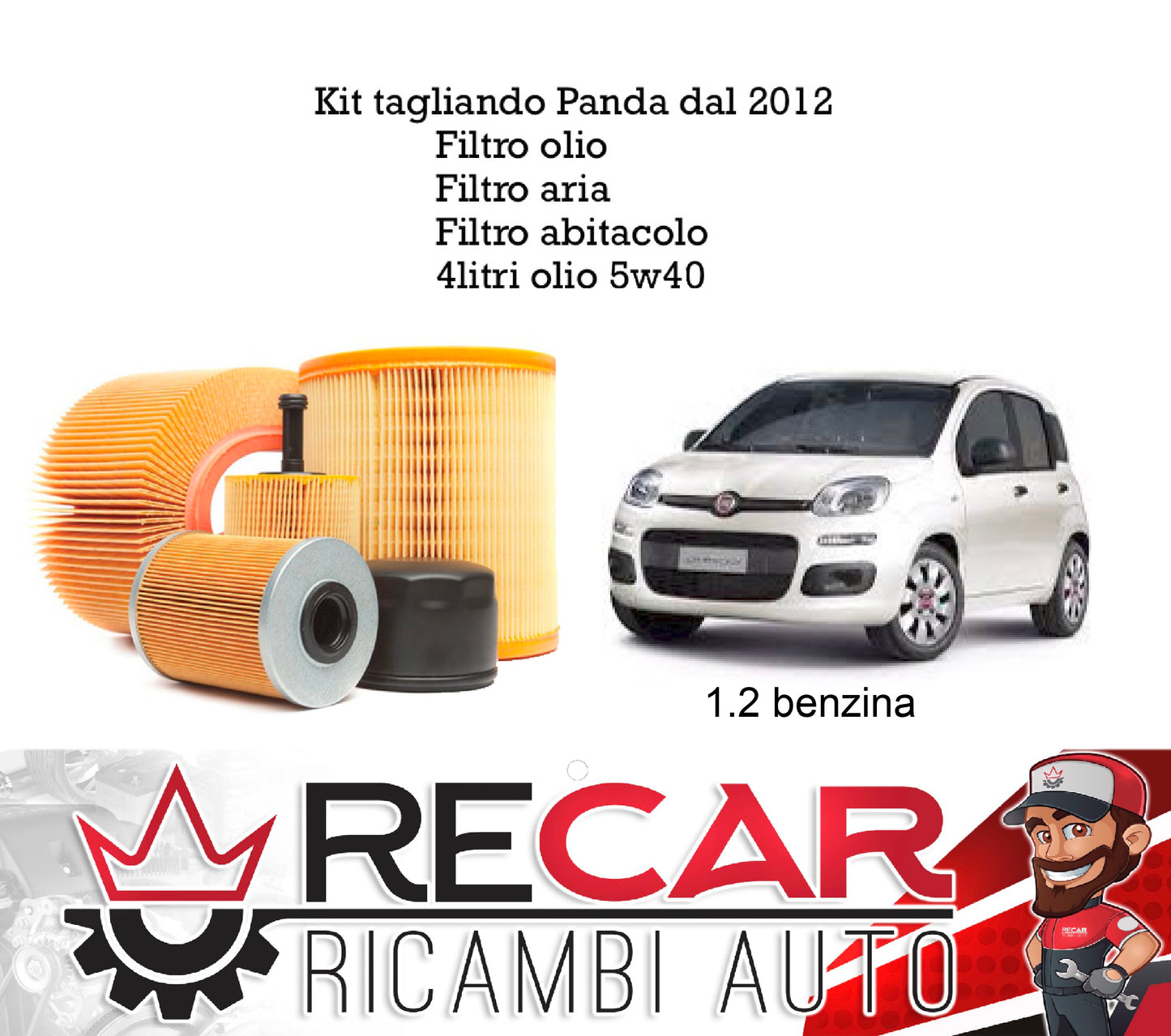 KIT0008REC KIT TAGLIANDO PANDA 1.2 BENZINA DAL 2012