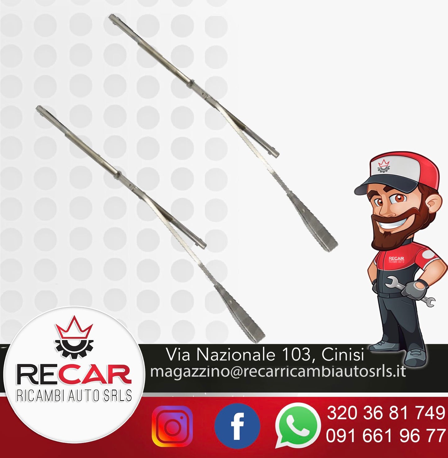 Kit completo spazzole e bracci tergi 500