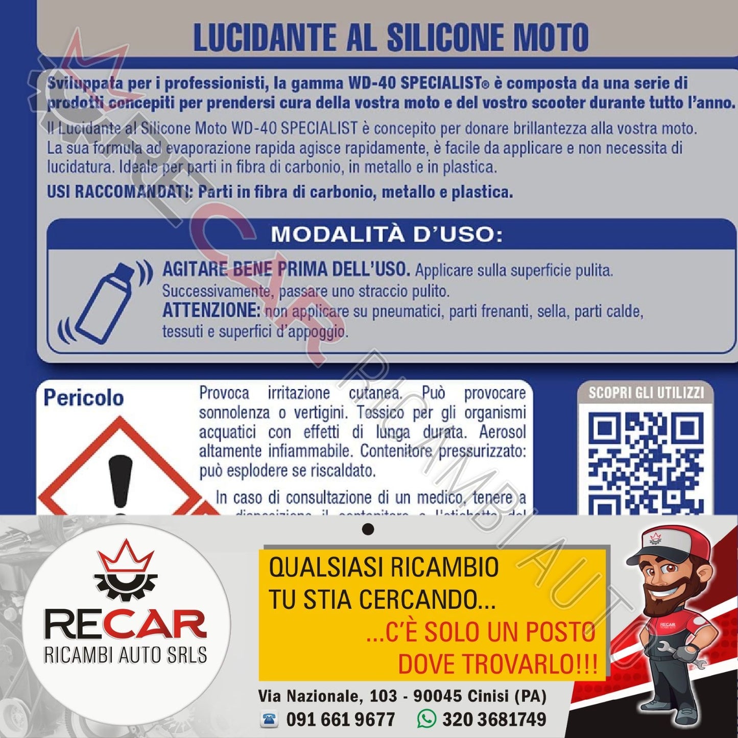 WD 40 LUCIDANTE AL SILICONE