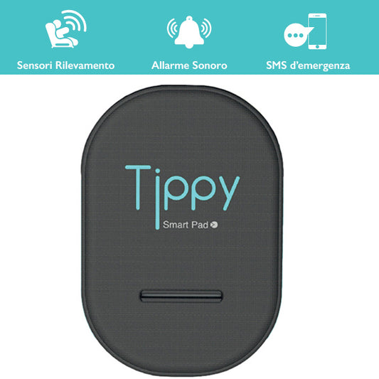 604610 CUSCINO ANTIABBANDONO BIMBI IN AUTO TIPPY - AVVISO SONORO E SMS