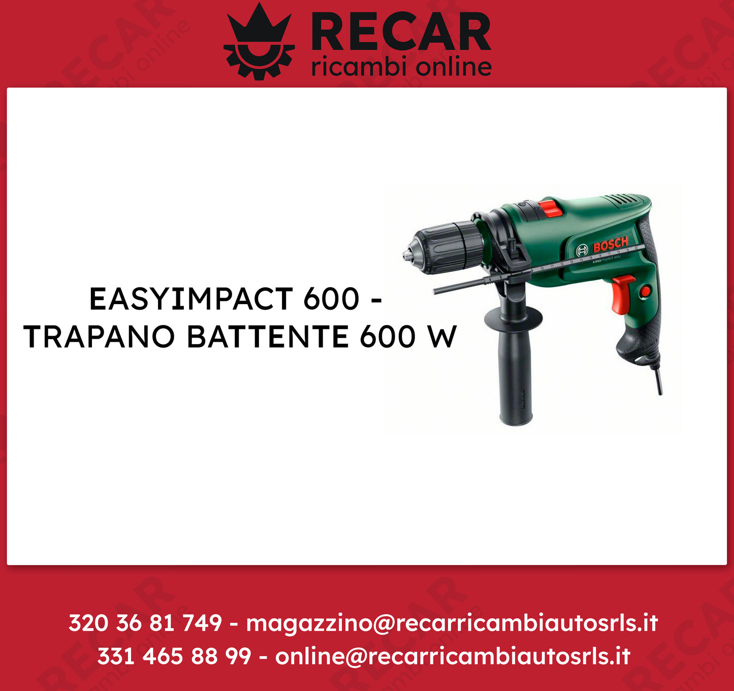 BOSCH 0603133000 - EASYIMPACT 600 - TRAPANO BATTENTE 600 W