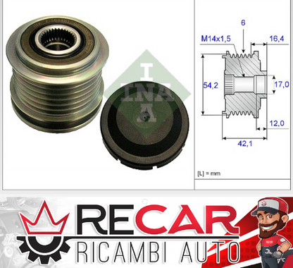 RUOTA LIBERA PULEGGINO ALTERNATORE 535018110 INA