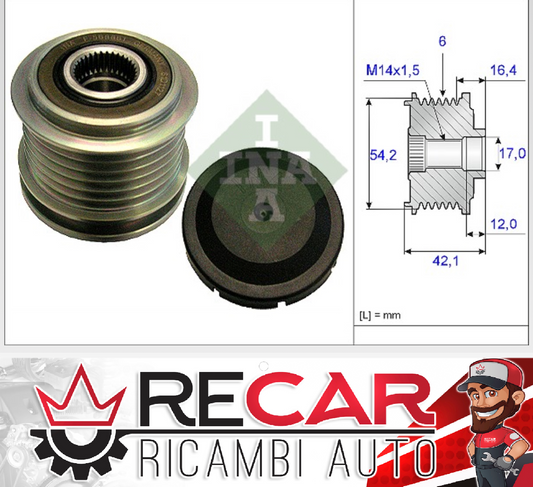 RUOTA LIBERA PULEGGINO ALTERNATORE 535018110 INA