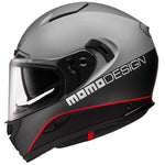 Casco Moto  Integrale Momo Design HORNET Grigio Asfalto Rosso Nero