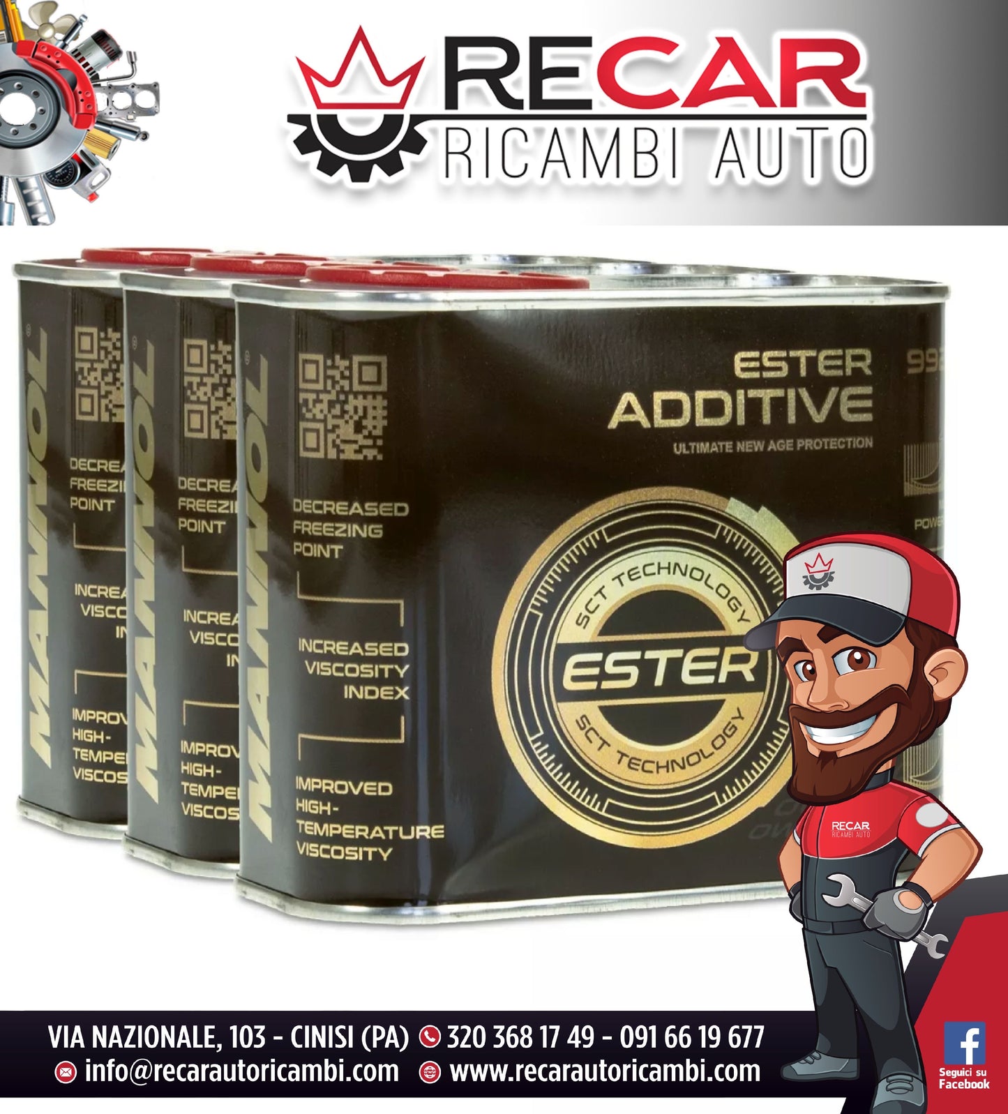 MANNOL 9930 Additivo Diesel Ester Additivo antiusura 2x 500ml