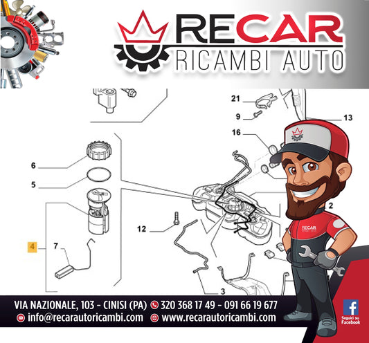 POMPA CARBURANTE FIAT PANDA  1.2 775263A