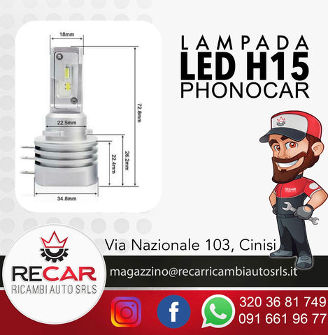COPPIA LED  PHONOCAR 07555 H15