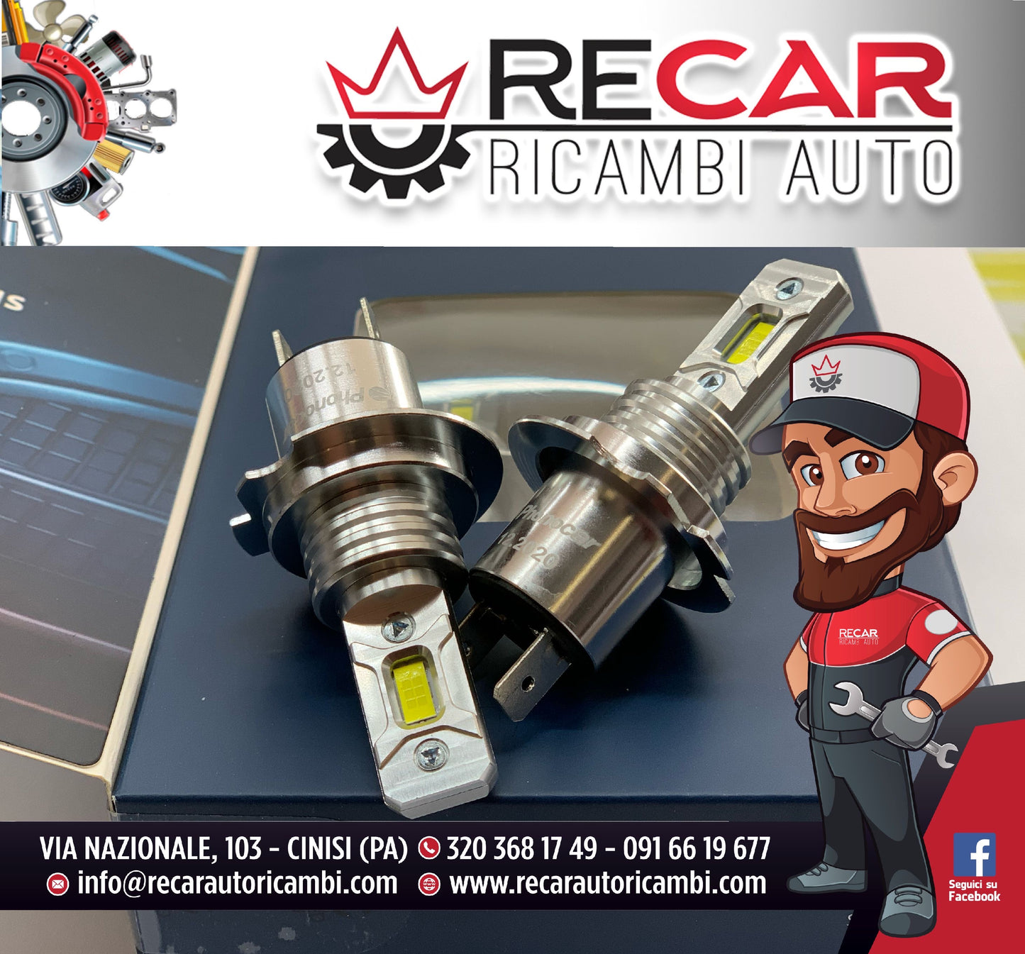 COPPIA LED  PHONOCAR H7/H18
