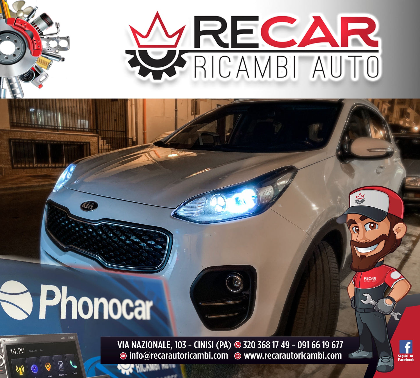 COPPIA LED  PHONOCAR H7/H18