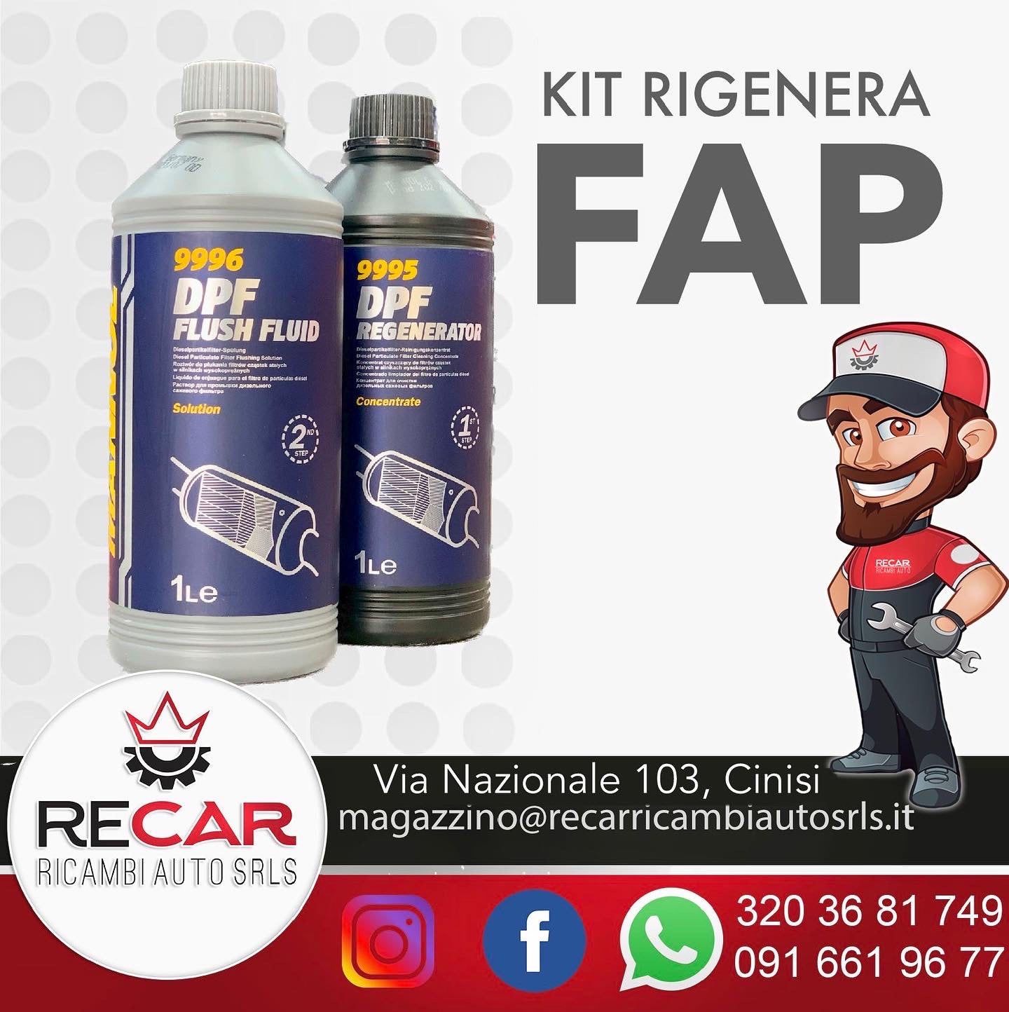 KIT PULIZIA E RIGENERAZIONE FAP MANNOL 99959996